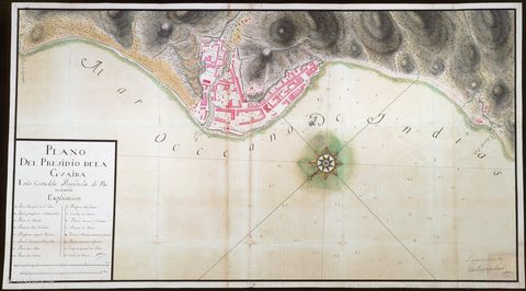 Plano del presidio de la Guaira, en la costa de la provincia de Venezuela