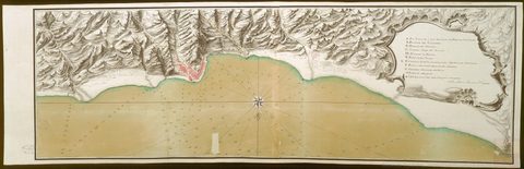 Mapa de la costa de la Guaira