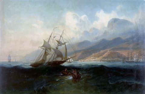 Ansicht von La Guaira vom Meer aus (Vista de La Guaira desde el mar)